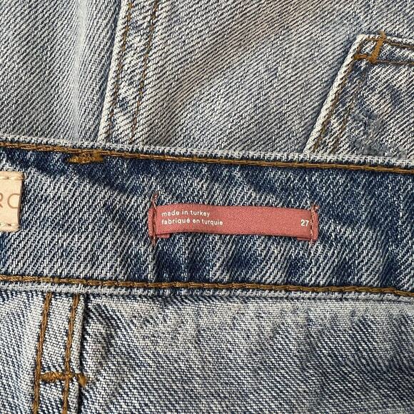 Anthropologie Pilcro High Rise Patchwork Raw Hem Cut Off Jean Shorts 27 - Picture 6 of 8